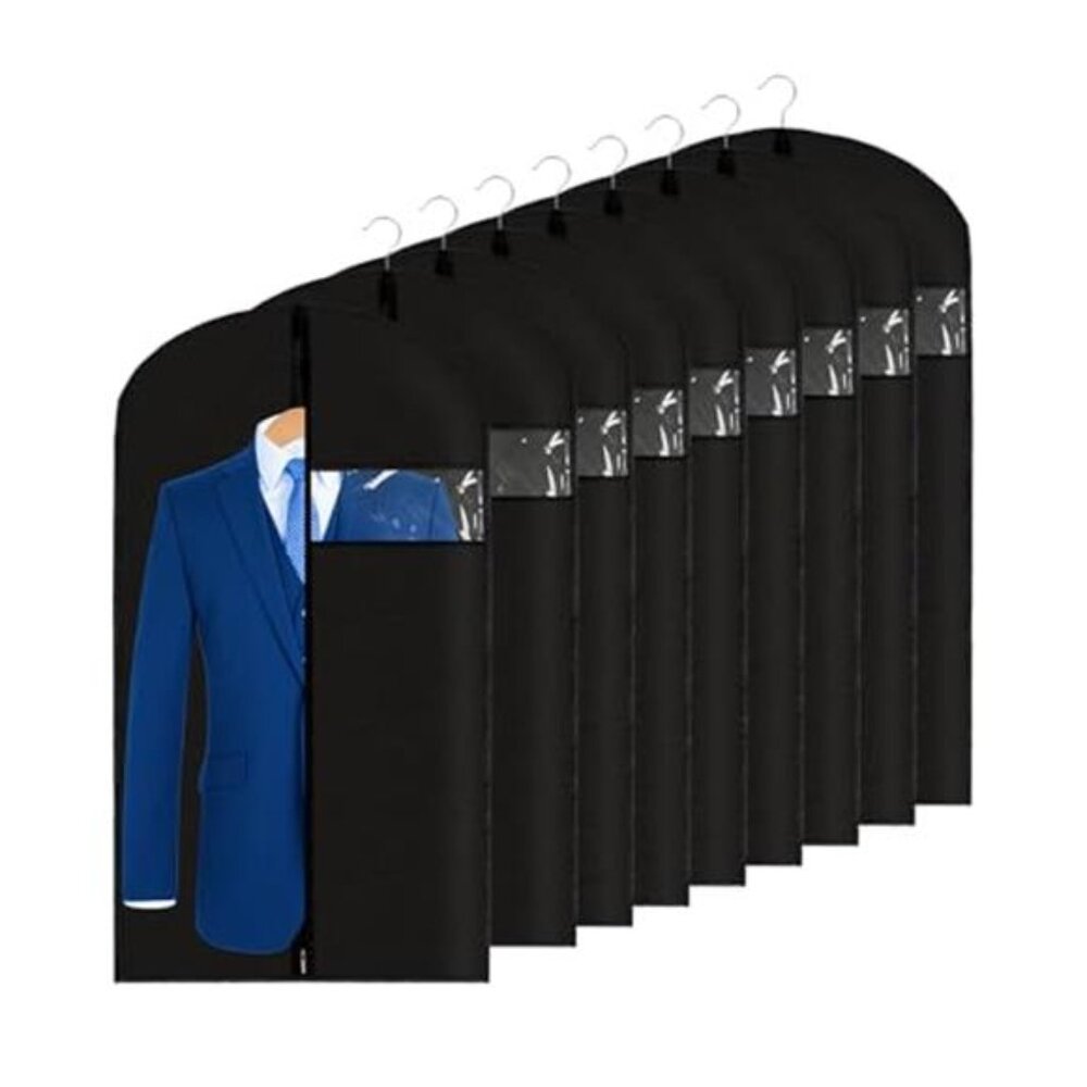 Garment Bags 24x43 Inch 9 Pack Suit Covers Hanging Clothes Jackets Travel Storag